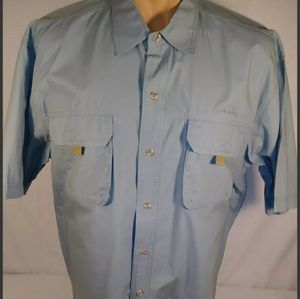 EDDIE BAUER MEN'S BLUE OUTDOORS/FISHING SHIRT XL